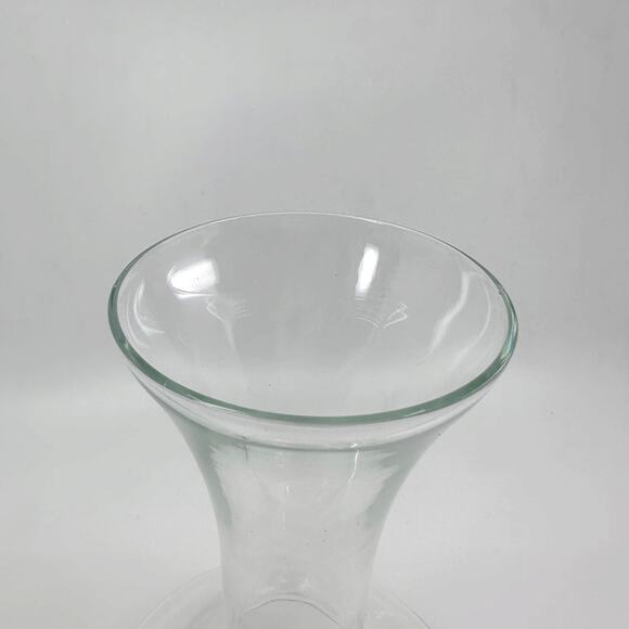 Vintage Wine Glass Decanter Modern Clear Glass Wide Bottom Narrow Neck Classic - Picture 5 of 7